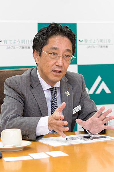 JA鹿児島県中央会 担い手・法人サポートセンターを率いる桐原章センター長。（写真：浦川祐史）
