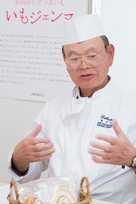 菓子舗「田文」、洋菓子「セゾン」を営むシェフ・パティシエで、にいがたの名工にもなっている田村昇さん（写真：佐藤久）