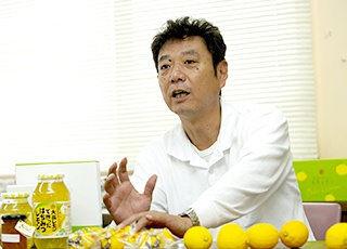 レモンの生産拡大の経緯について語るJA広島ゆたかの山根和貴氏