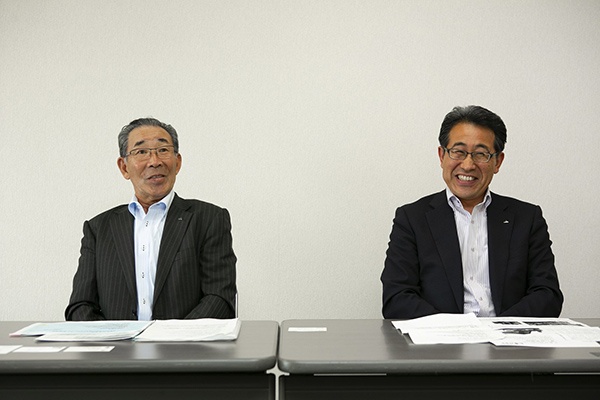 「ゆめちから」への取り組みと未来への展望を話してくれたJA道央の松尾氏と岩田氏