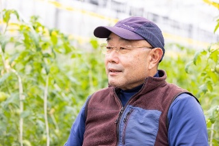新城市作手地区でトマト栽培を約20年続ける野畑和明 氏