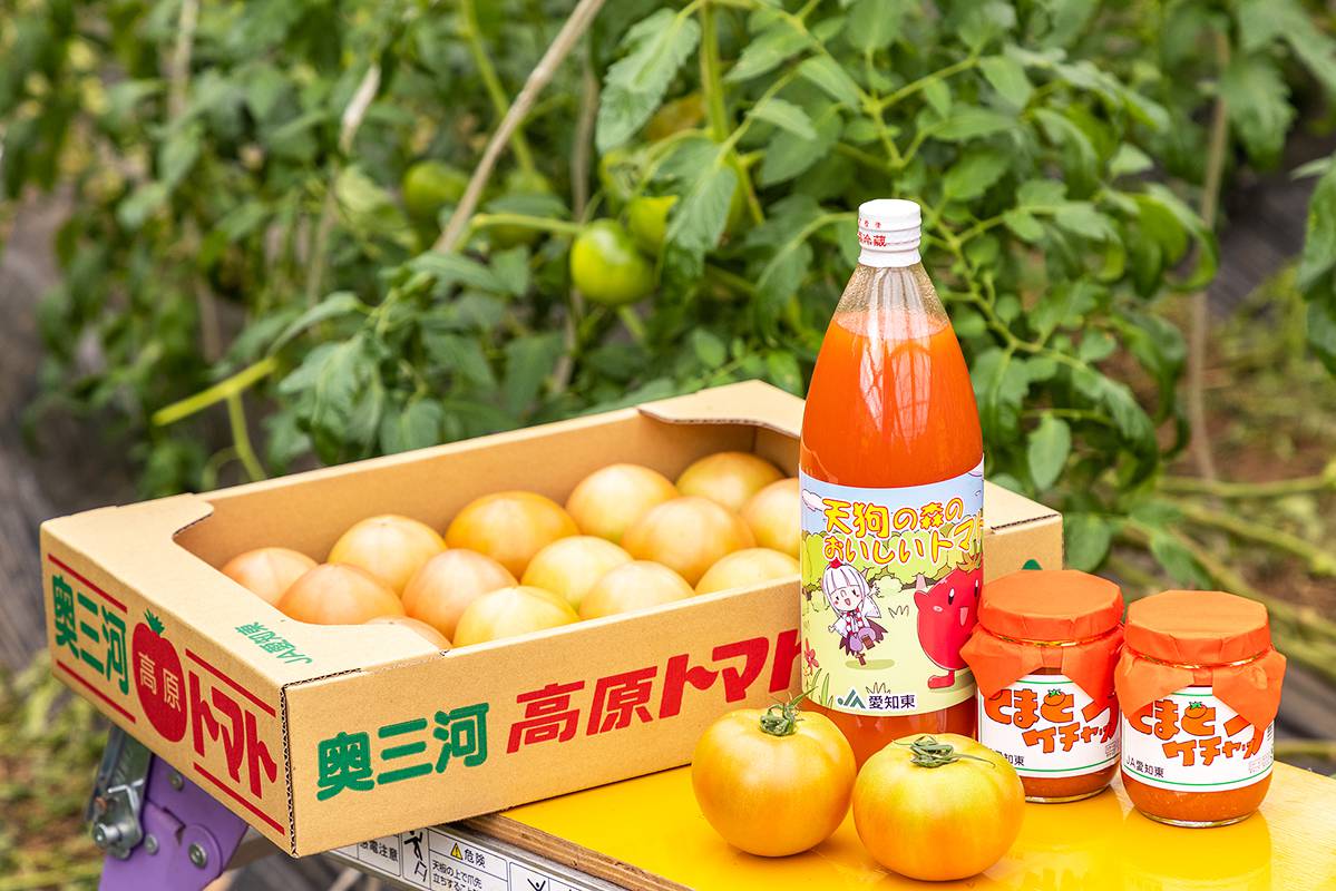 JA愛知東側で産品の大部分を箱詰め、規格外トマトも買い取りジュースなどに加工。生産者の手取りアップと廃棄ロスの低減にもつながる