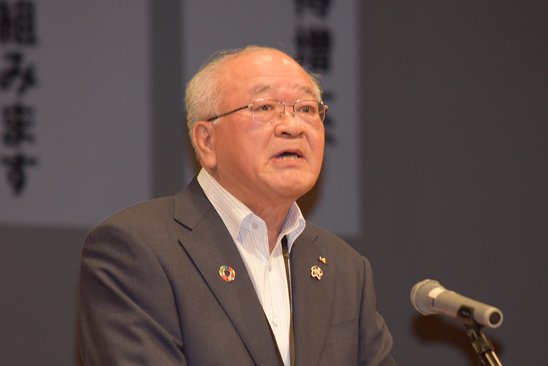 イベントで講演を行うJAしまね 代表理事組合長 石川寿樹 氏