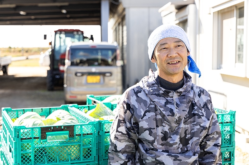 藤村農園でアルバイトに勤しむ廣田修久 氏