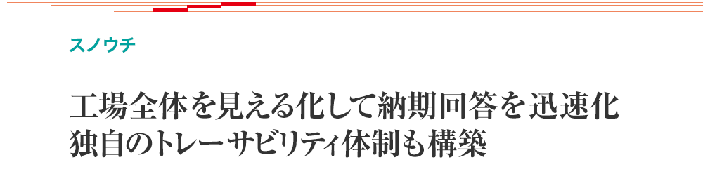 工場全体を見える化して納期回答を迅速化