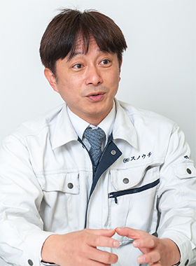 <span>スノウチ取締役<br><span class="name">原　章 氏</span></span>