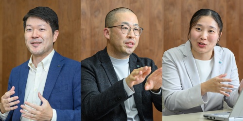 (左)田中 佑一氏 クボタ 人事部 人財開発室 人財開発課 (中央)山中 駿氏 同 (右)西村 爽香氏