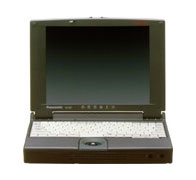 藤井さんが最初に手にしたレッツノートは、1997年発売の「AL-N4」。現在の円形ホイールパッドではなく、はじめはトラックボールを搭載していた。
