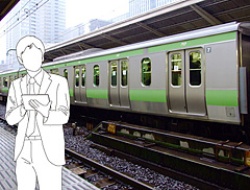 数分の空き時間に駅のホームでメールチェック。iPadなら楽勝だ。