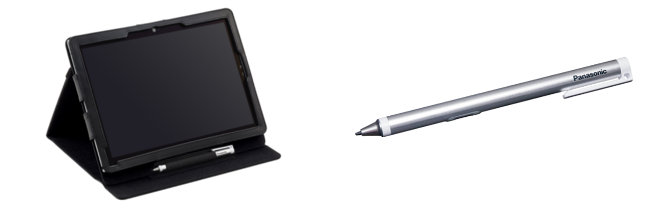 キャンペーンでもらえるXZ専用タブレットケース(写真左)と専用ペン(写真右)。