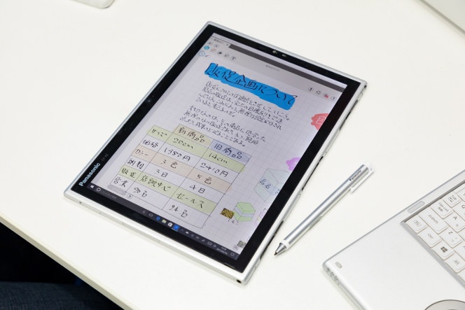 レッツノートXZ6の画面比率や大きさはA4の紙に近い。そのことが手書きを一層使いやすくしてくれる。