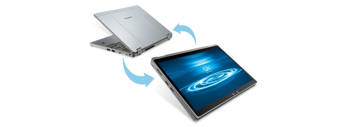 2in1モバイルの「レッツノートQV」シリーズは、柔軟なワークスタイルを支援する最新モバイルPC。ドキュメント作成からプレゼンテーションまで快適にこなせる。