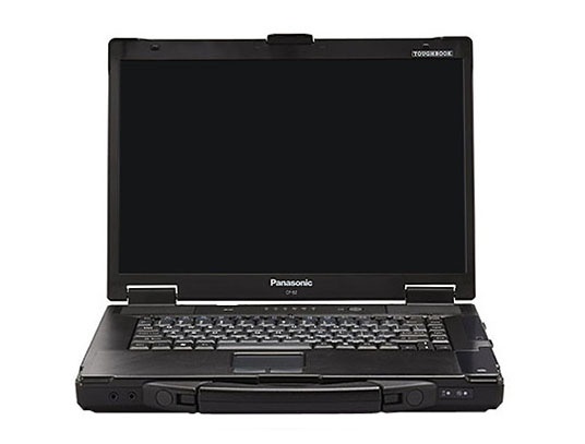 15.4型ワイドモニター、解像度1920×1200ドットという、タフブック最大の画面領域を持つCF- 52。76cmの落下試験をクリアし、キーボード全面防滴も実現するなど、頑丈さにも配慮している。