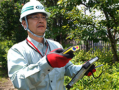 災害現場で活躍するタフパッド